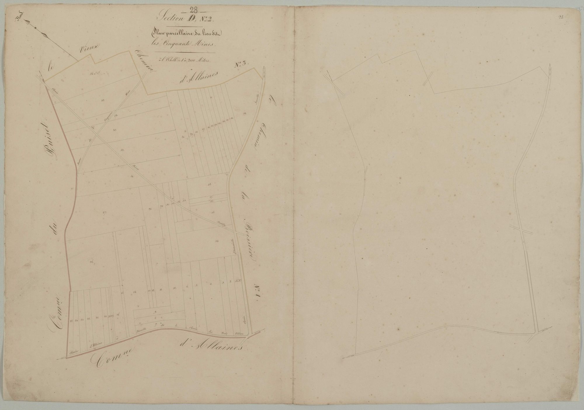 Section D, feuille 2, les Cinquante Mines.