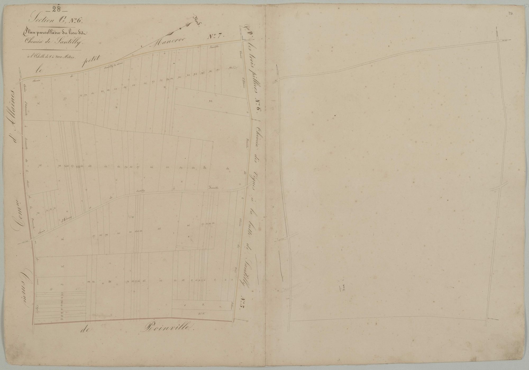 Section C, feuille 6, Chemin de Santilly.