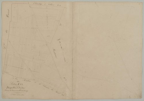 Section A, feuille 2, Chemins de Trancrainville et de Neuvy.