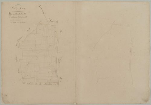 Section D, feuille 4, le Chemin d'Outrouville.
