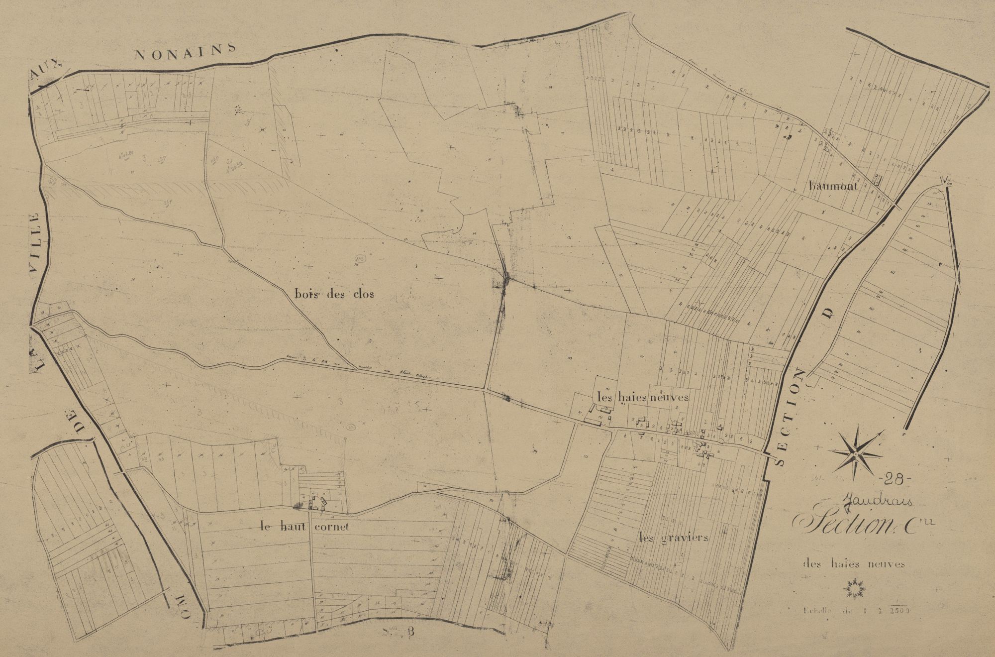 Section C, les Haies Neuves, en une feuille.