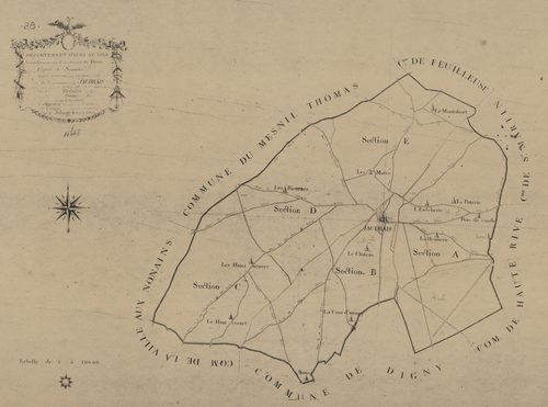 Tableau d'assemblage du plan parcellaire.