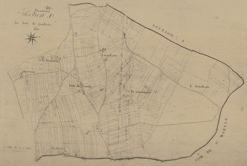 Section A, les Bois de Jaudrais, feuille 1.