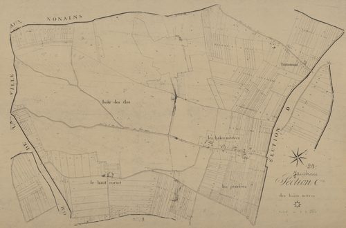Section C, les Haies Neuves, en une feuille.