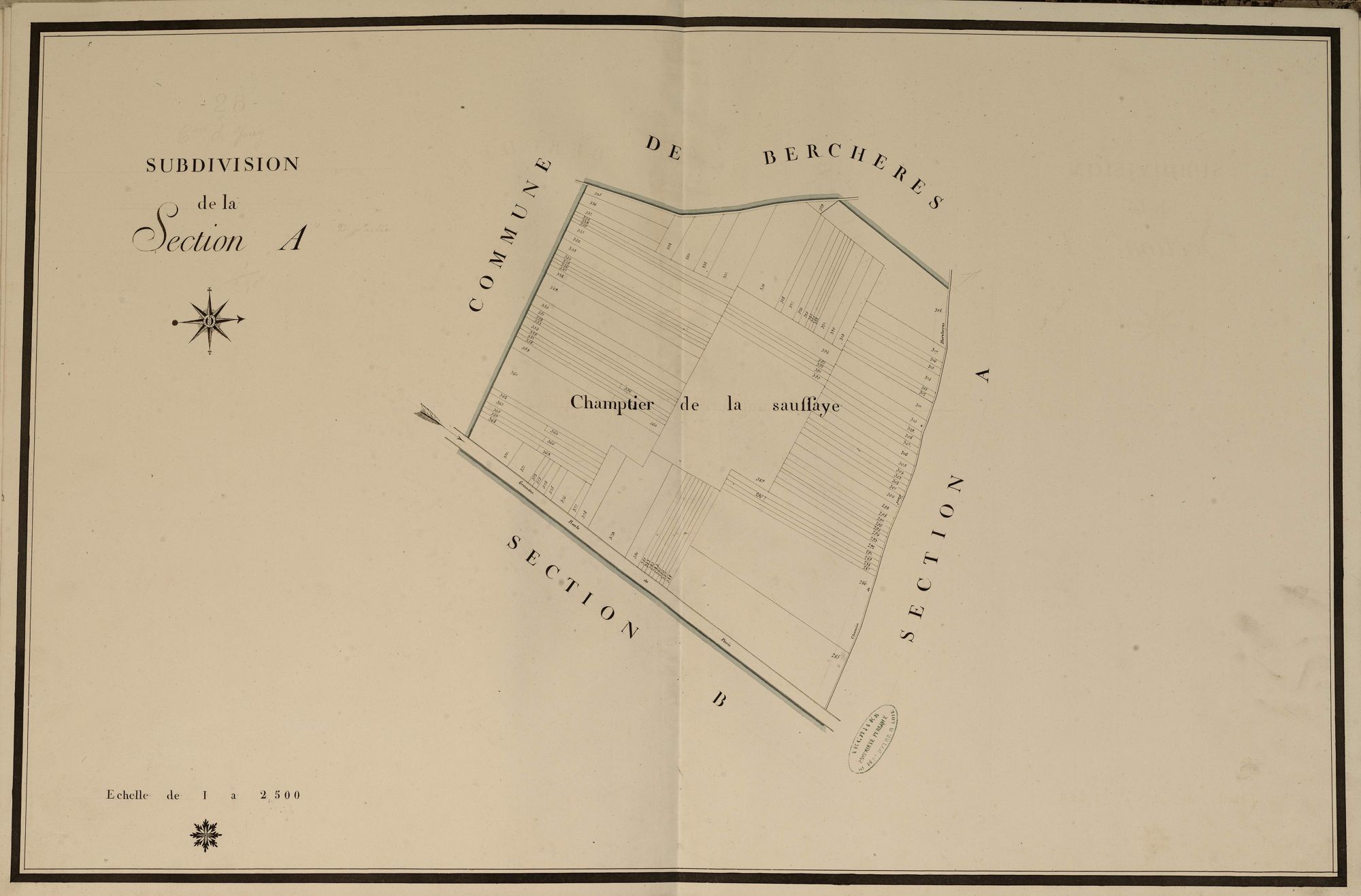 Subdivision de la section A.