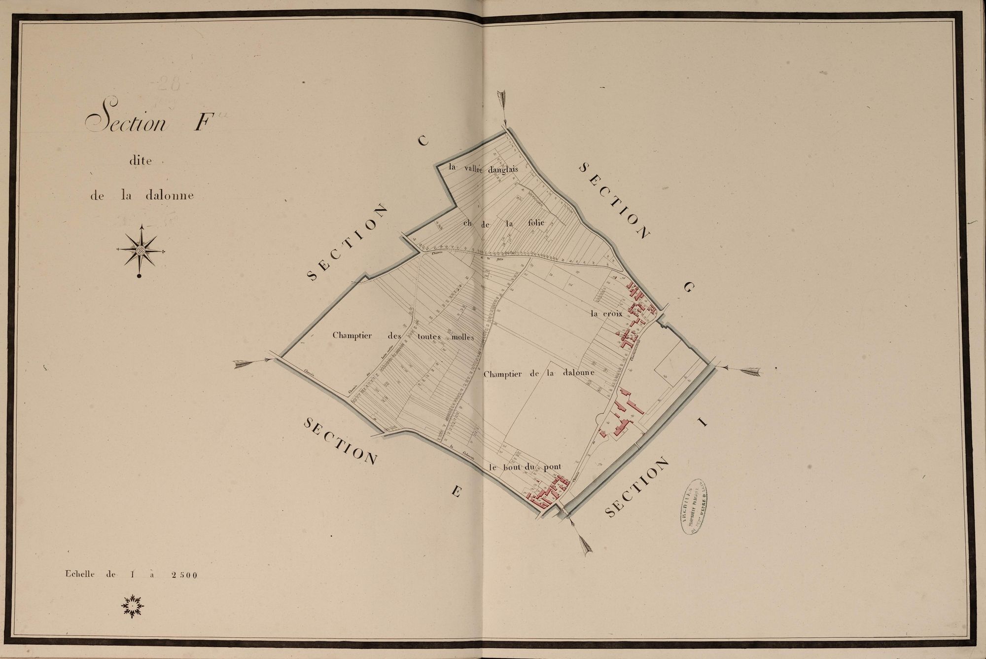Section F, la Dalonne, en une feuille.