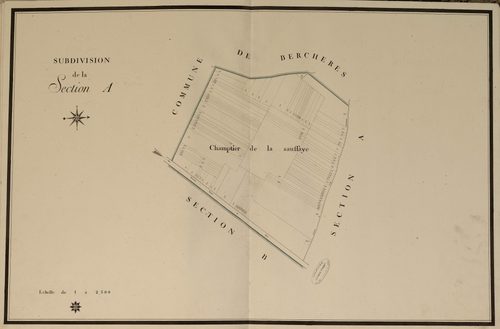 Subdivision de la section A.