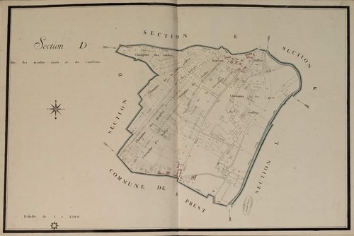 Section D, les Moulins Neufs et Sausseux, en une feuille.