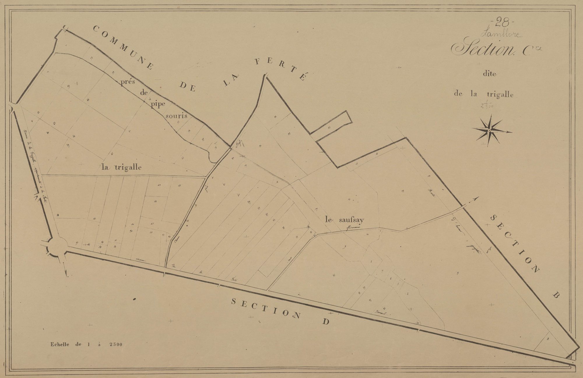 Section C, la Trigalle, en une feuille.