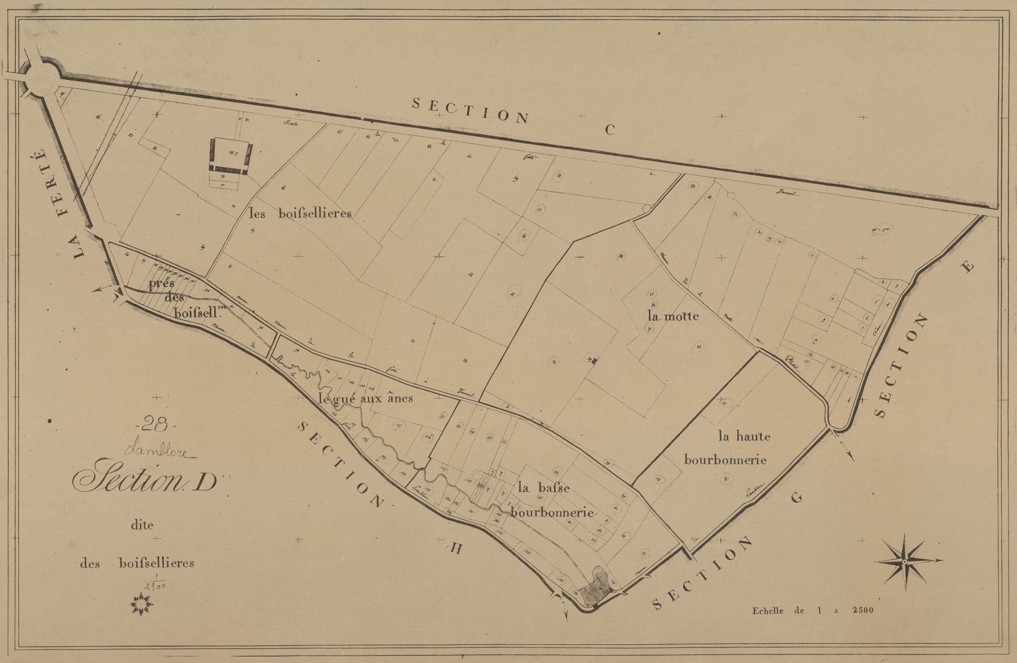 Section D, les Boisselières, en une feuille.