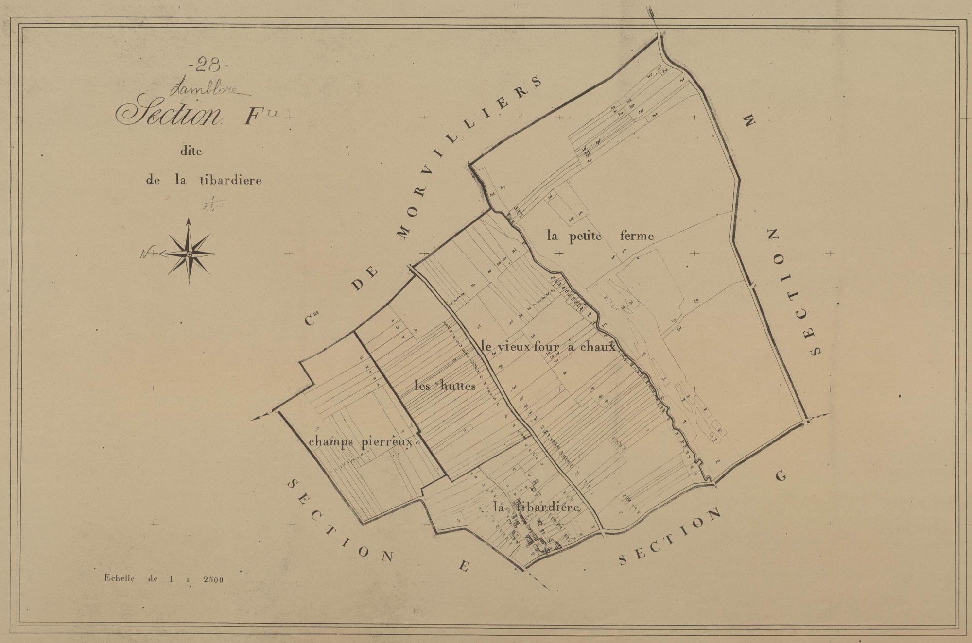 Section F, la Tibardière, en une feuille.