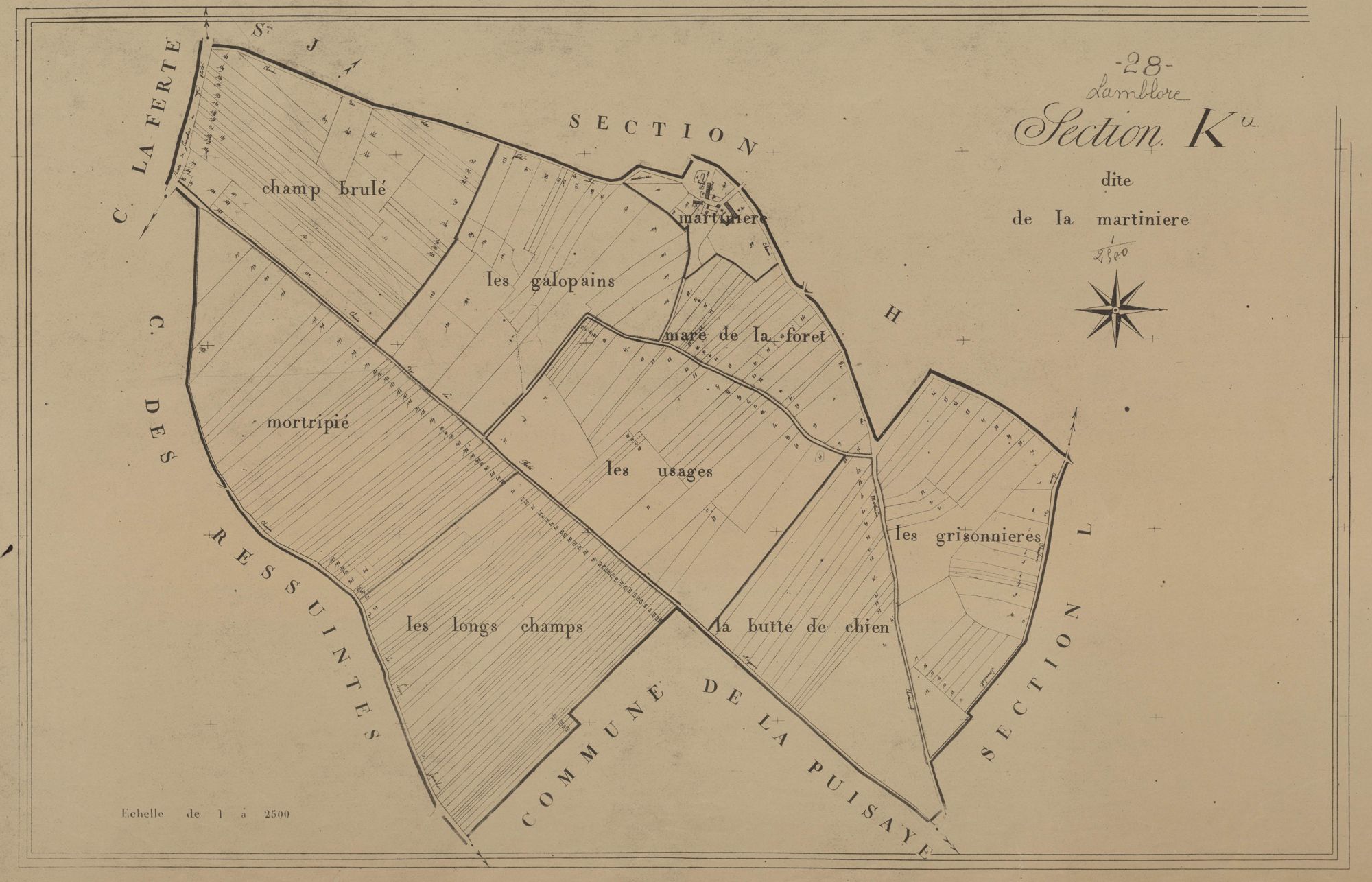Section K, la Martinière, en une feuille.