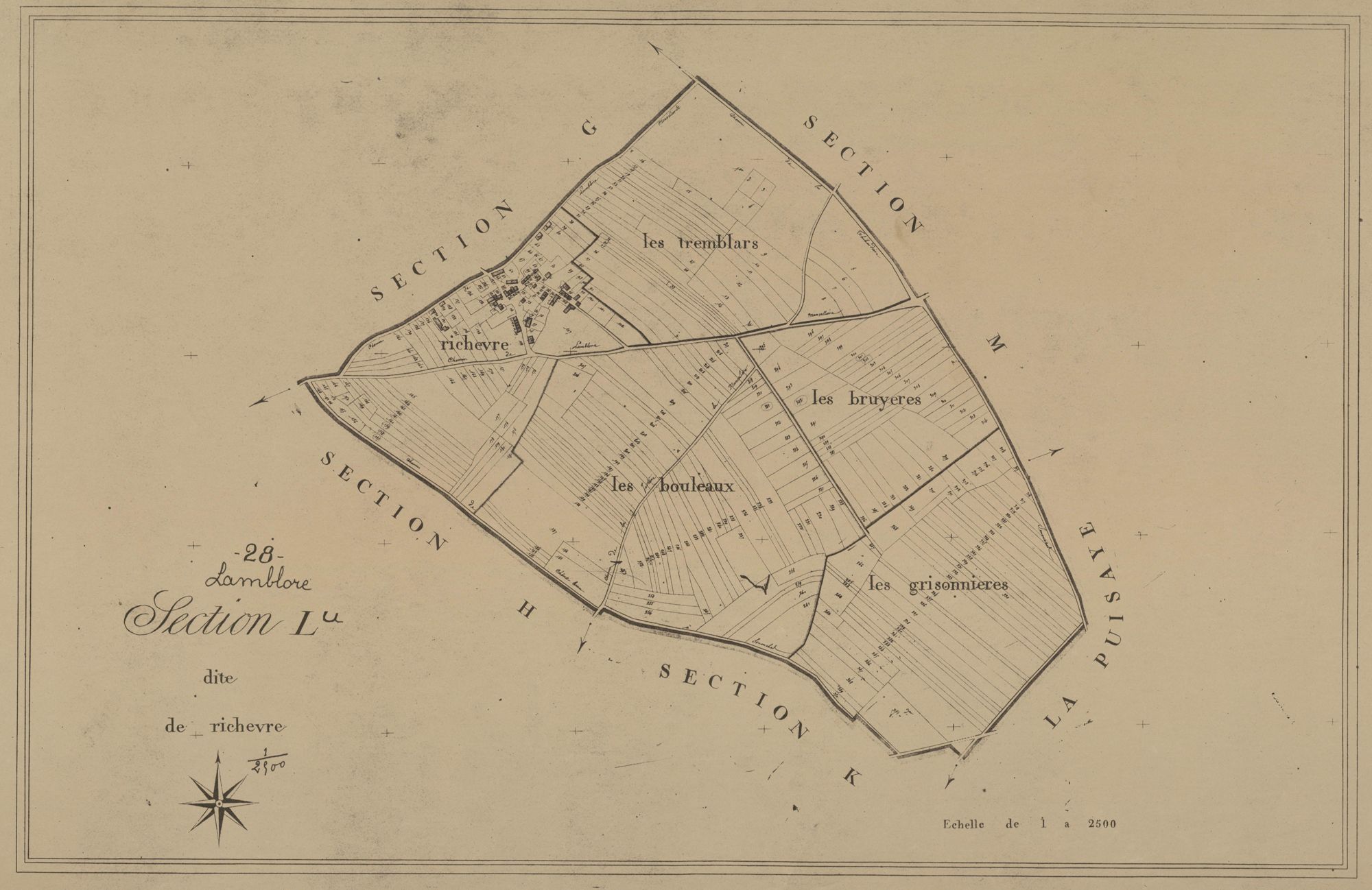 Section L, Richèvre, en une feuille.