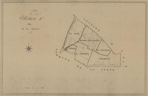 Section J, la Coletterie, en une feuille.