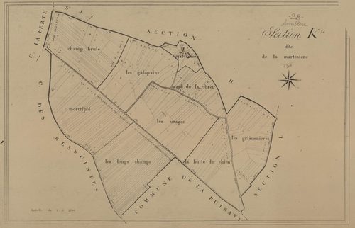 Section K, la Martinière, en une feuille.