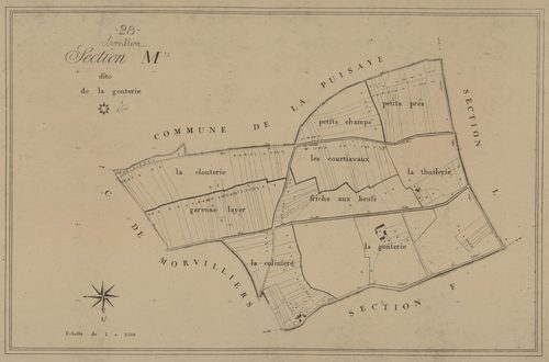 Section M, la Gonterie, en une feuille.