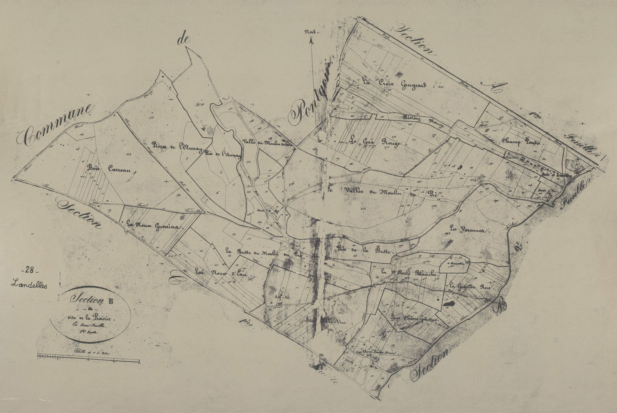 Section B, la Prairie, feuille 1.