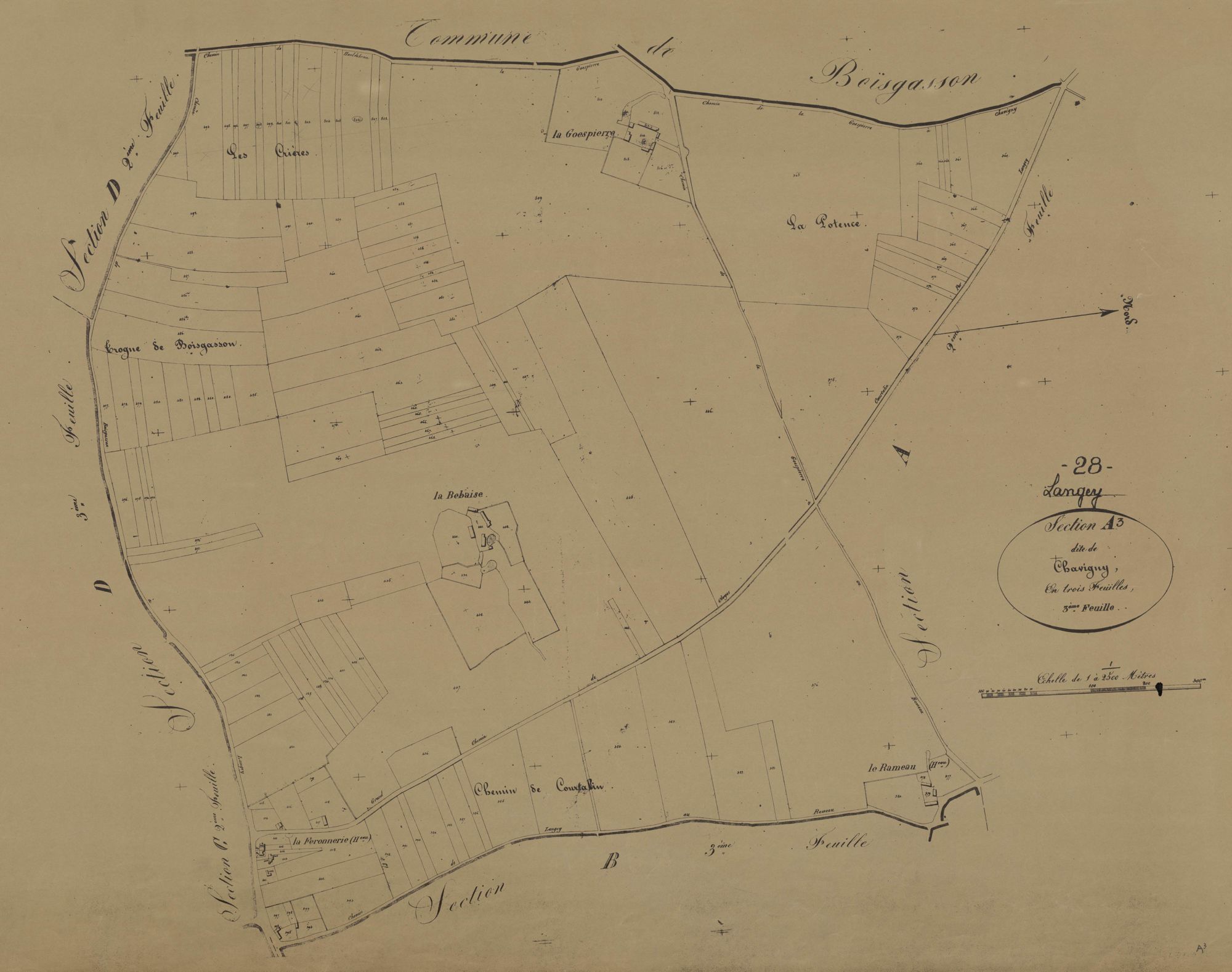 Section A, Chavigny, feuille 3.