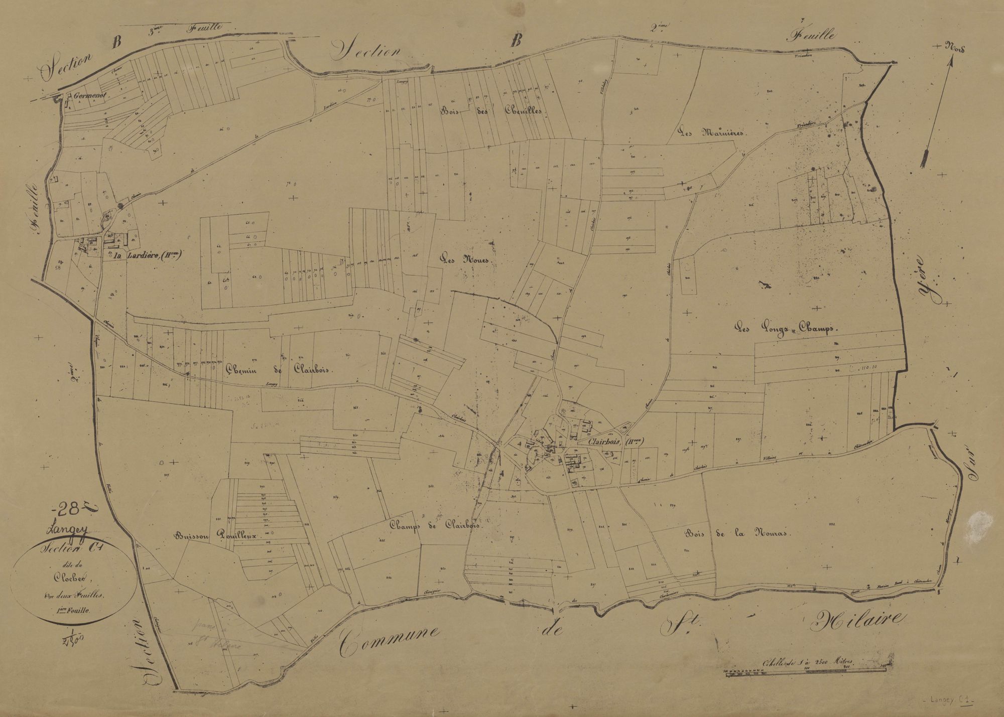 Section C, le Clocher, feuille 1.