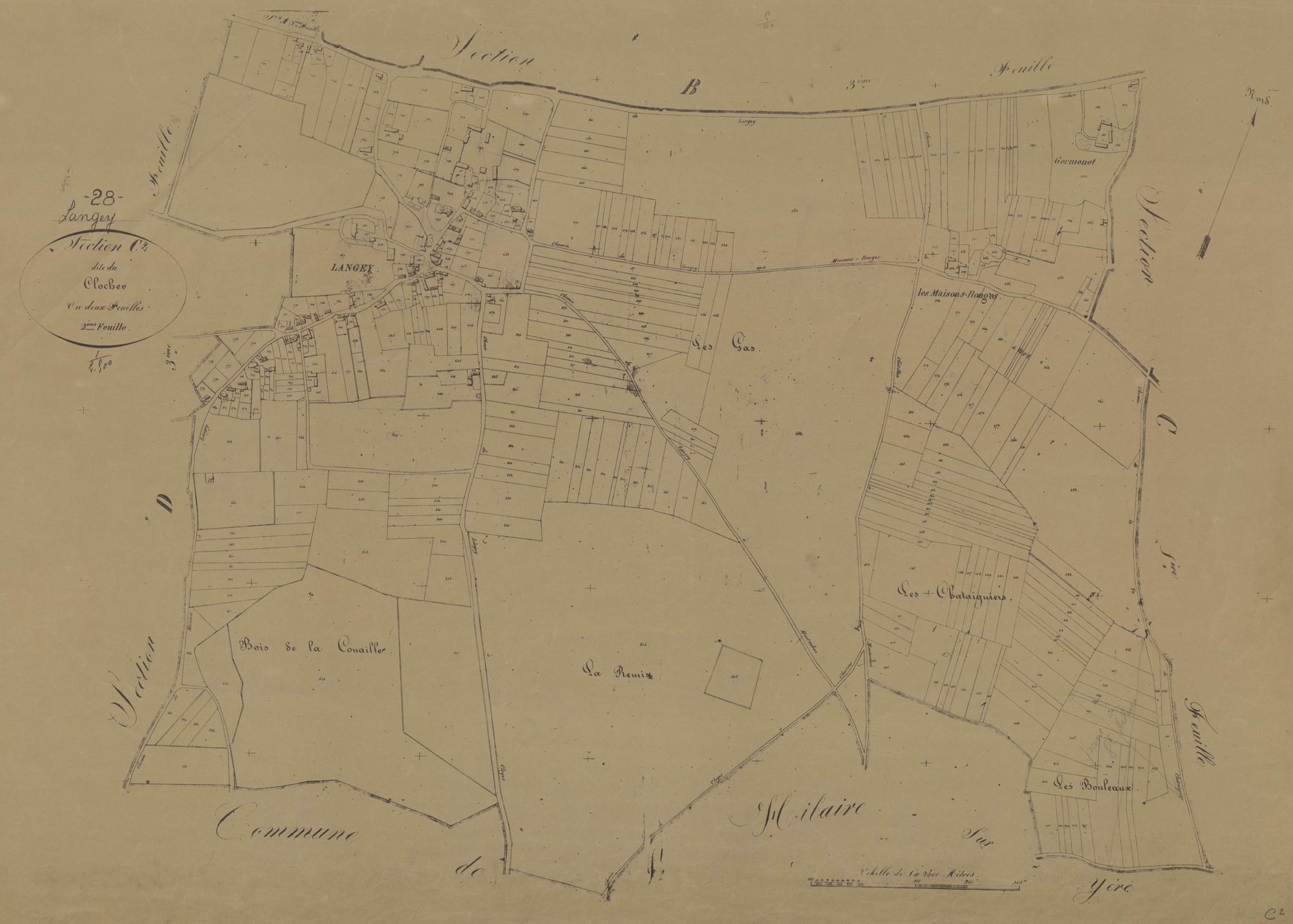 Section C, le Clocher, feuille 2.