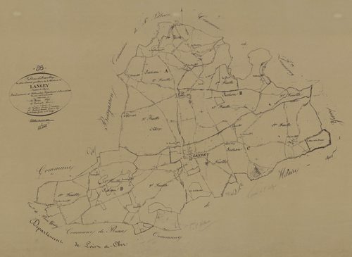 Tableau d'assemblage du plan parcellaire.
