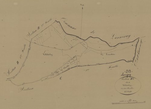 Section B, Villebalay, feuille 2.