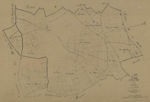 Section D, Houdelbran, feuille 3.