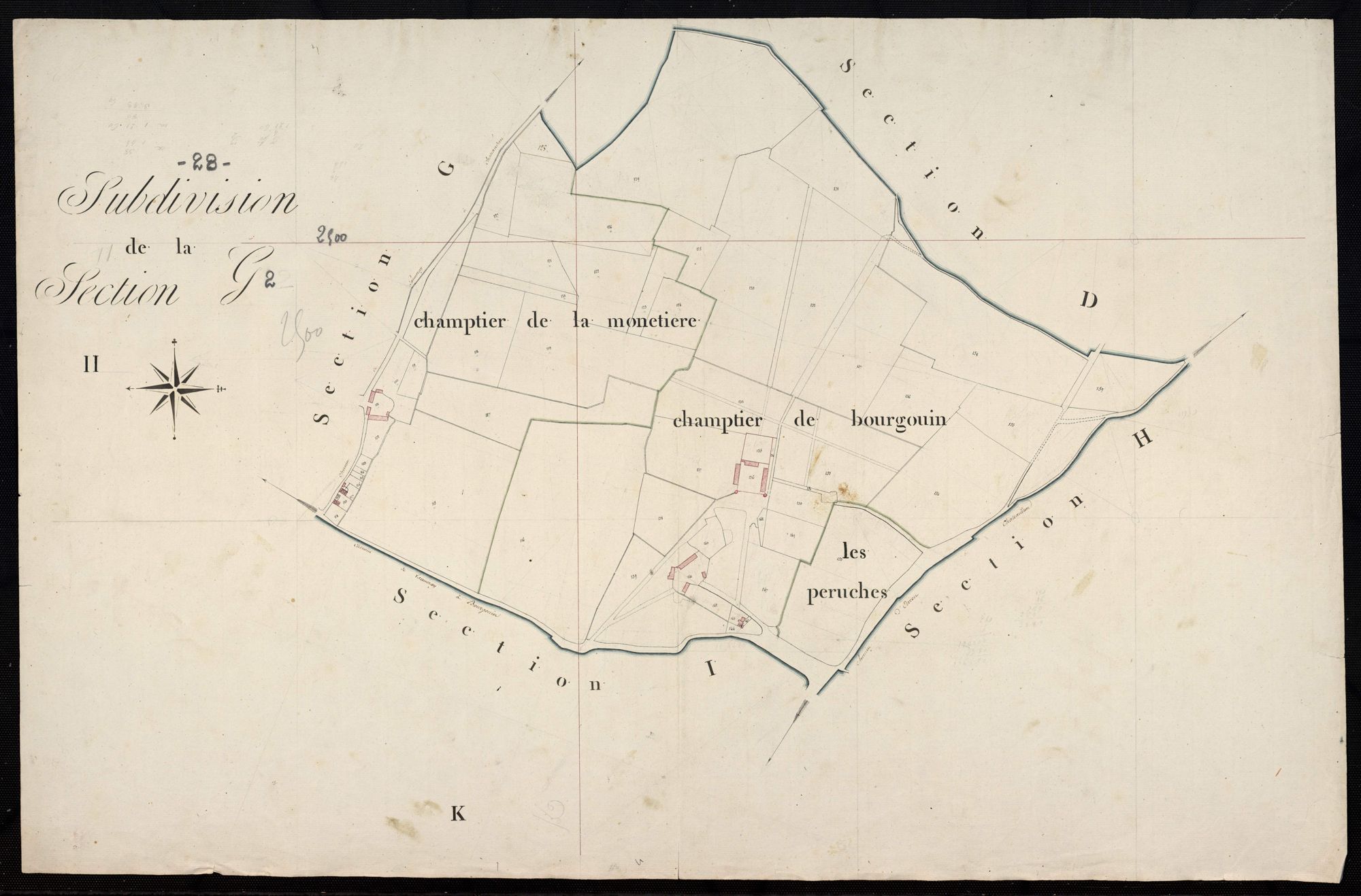 Subdivision de la section G.