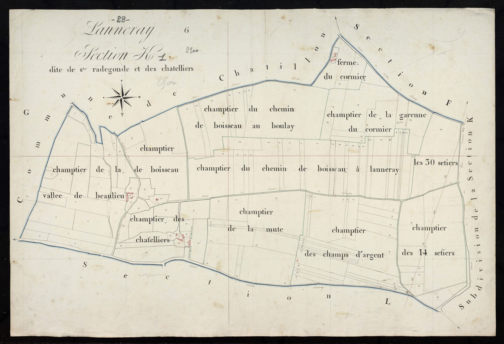 Section K, Sainte-Radegonde et les Chatelliers.