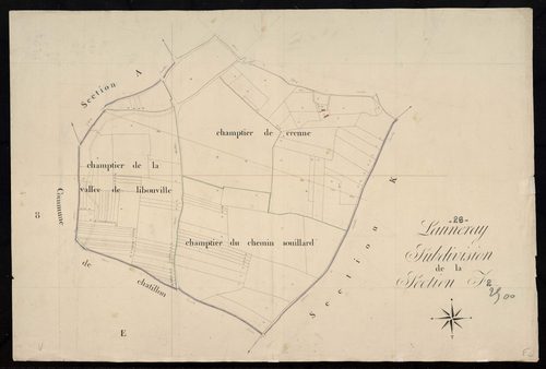 Subdivision de la section F.