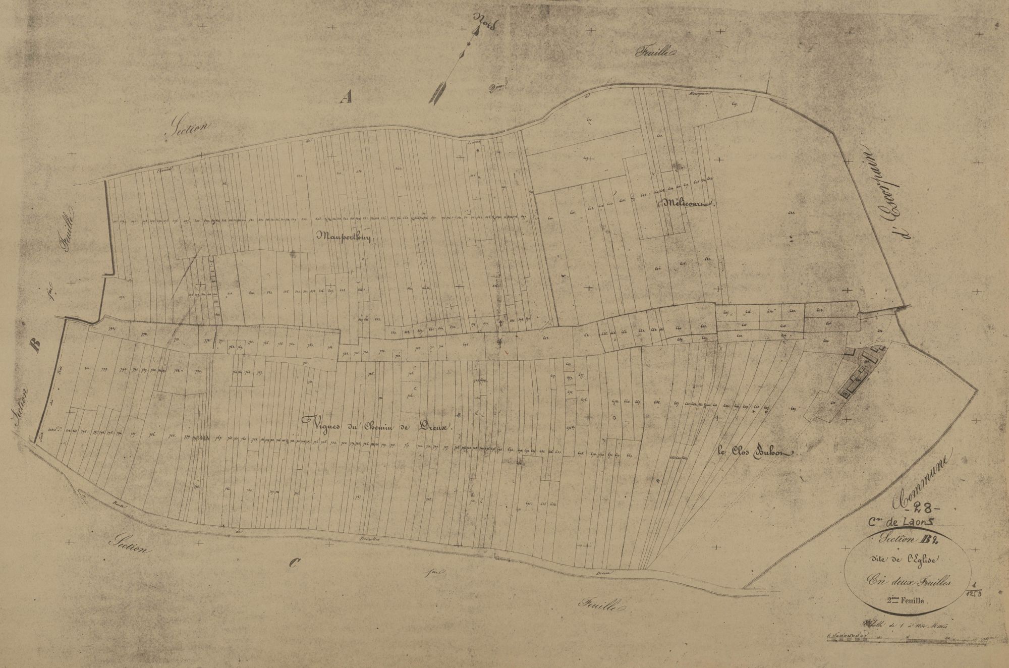 Section B, l'Eglise, feuille 2.