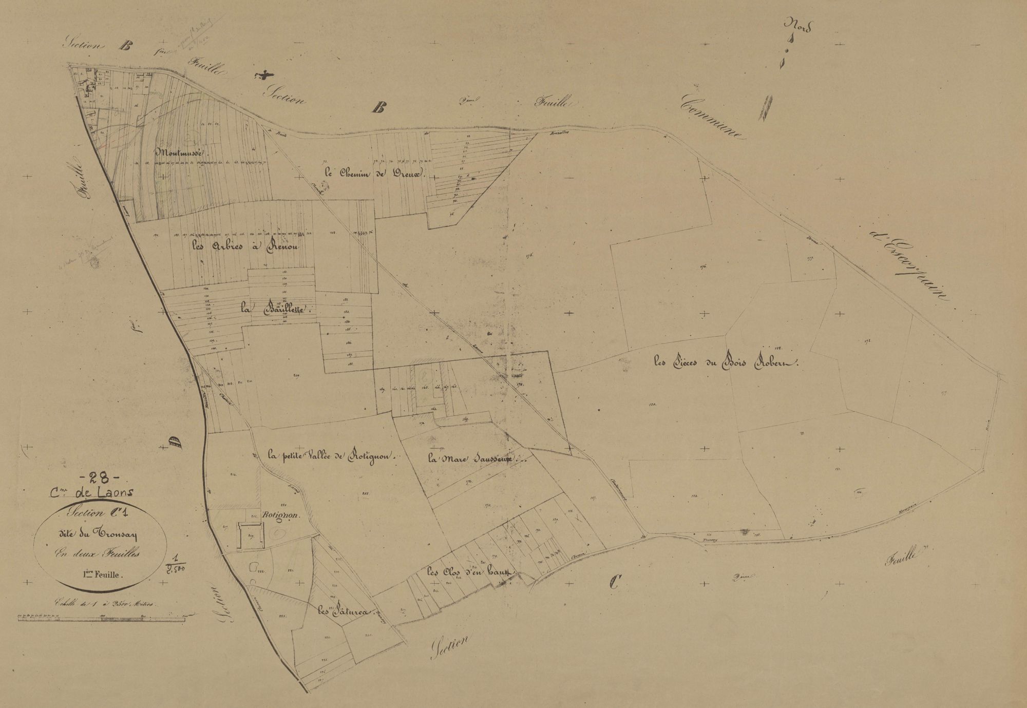 Section C, le Tronçay, feuille 1.