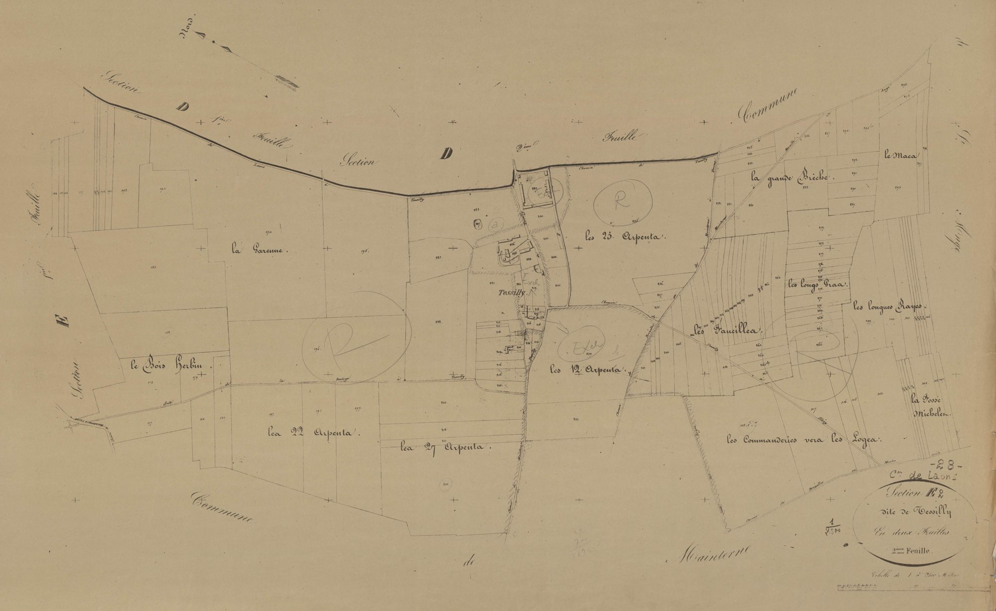 Section E, Tessilly, feuille 2.