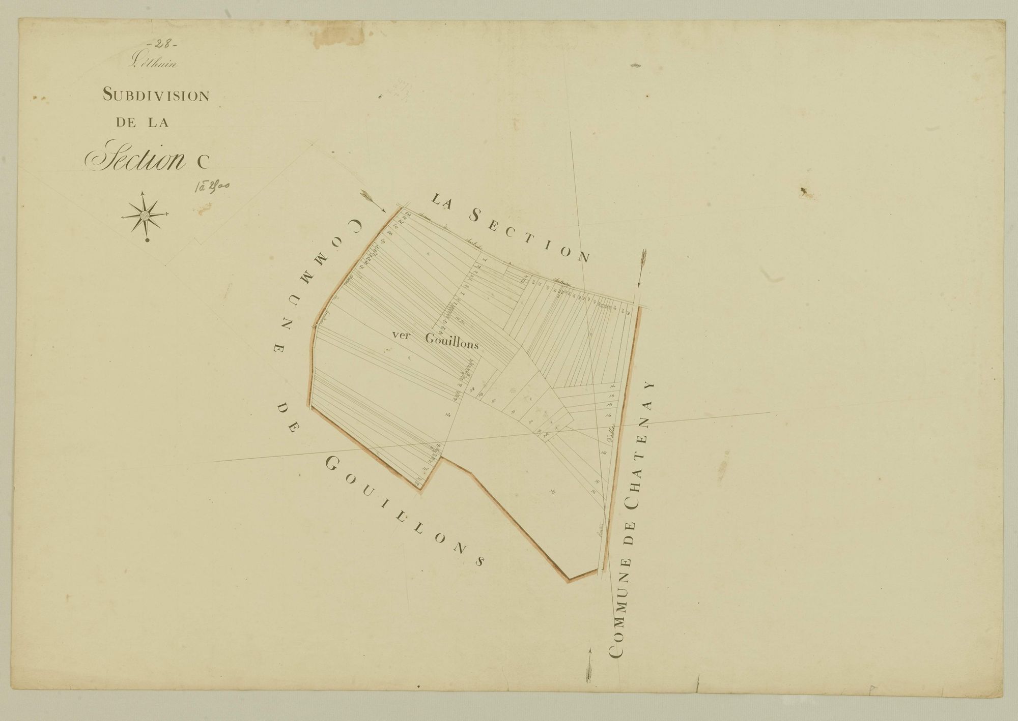 Subdivision de la section C.