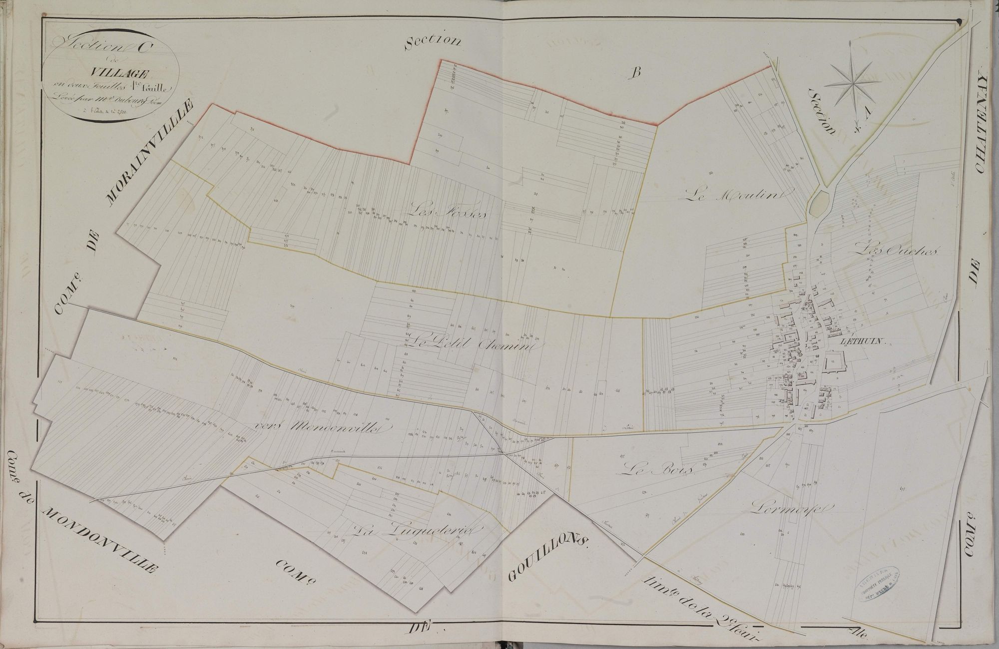 Section C, le Village, feuille 1.