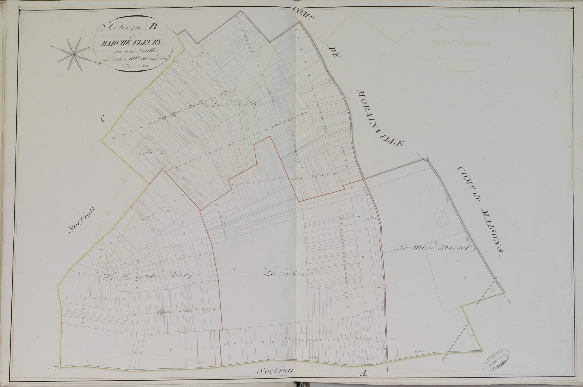Section B, le Marché Fleury, en une feuille.