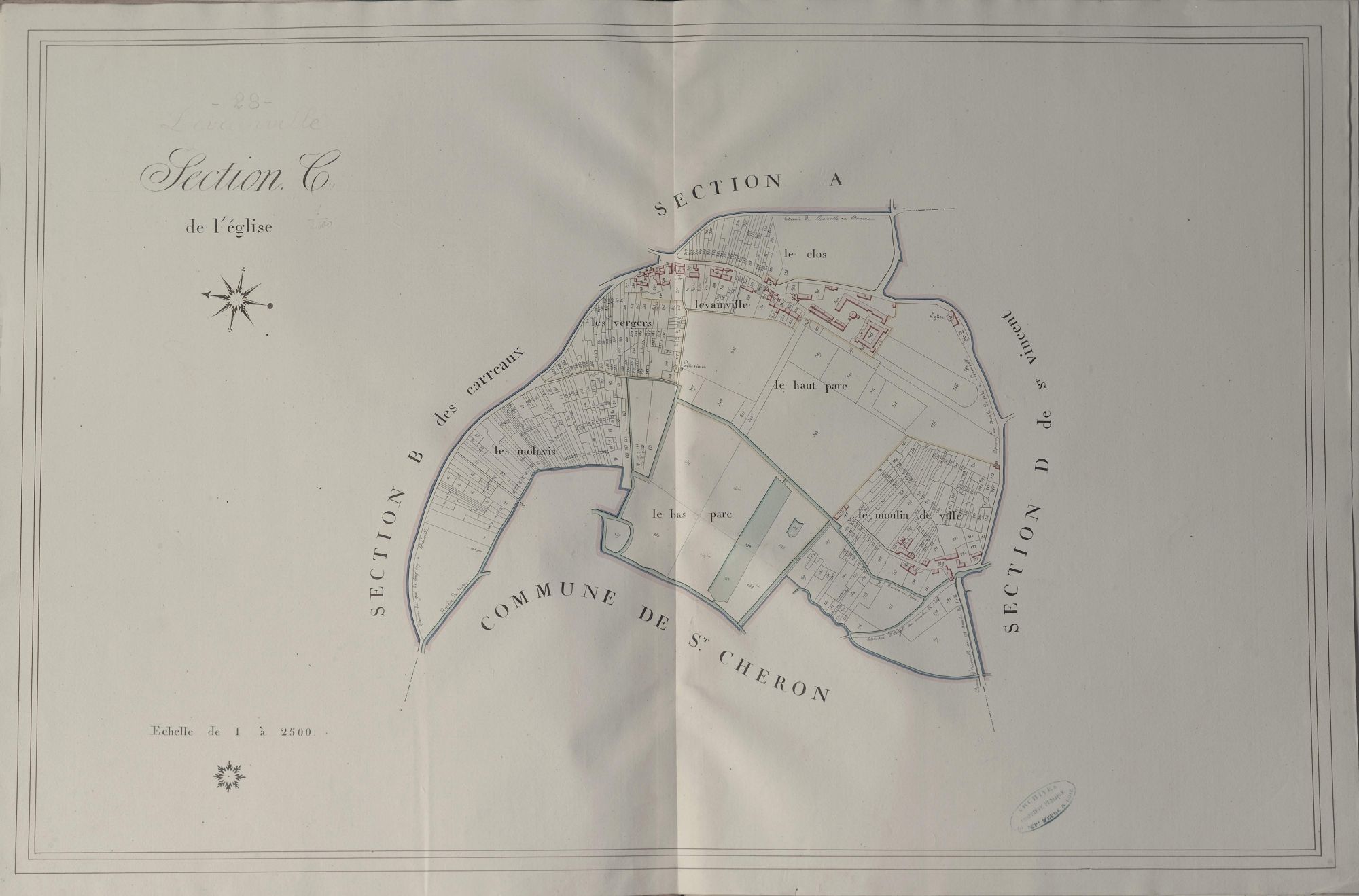 Section C, l'Eglise, en une feuille.