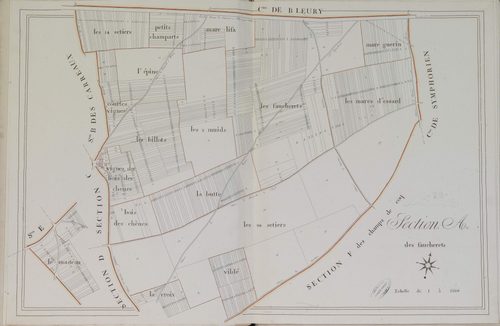Section A, les Faucherets, en une feuille.