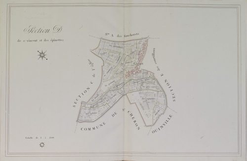 Section D, Saint-Vincent et les Epinettes, en une feuille.