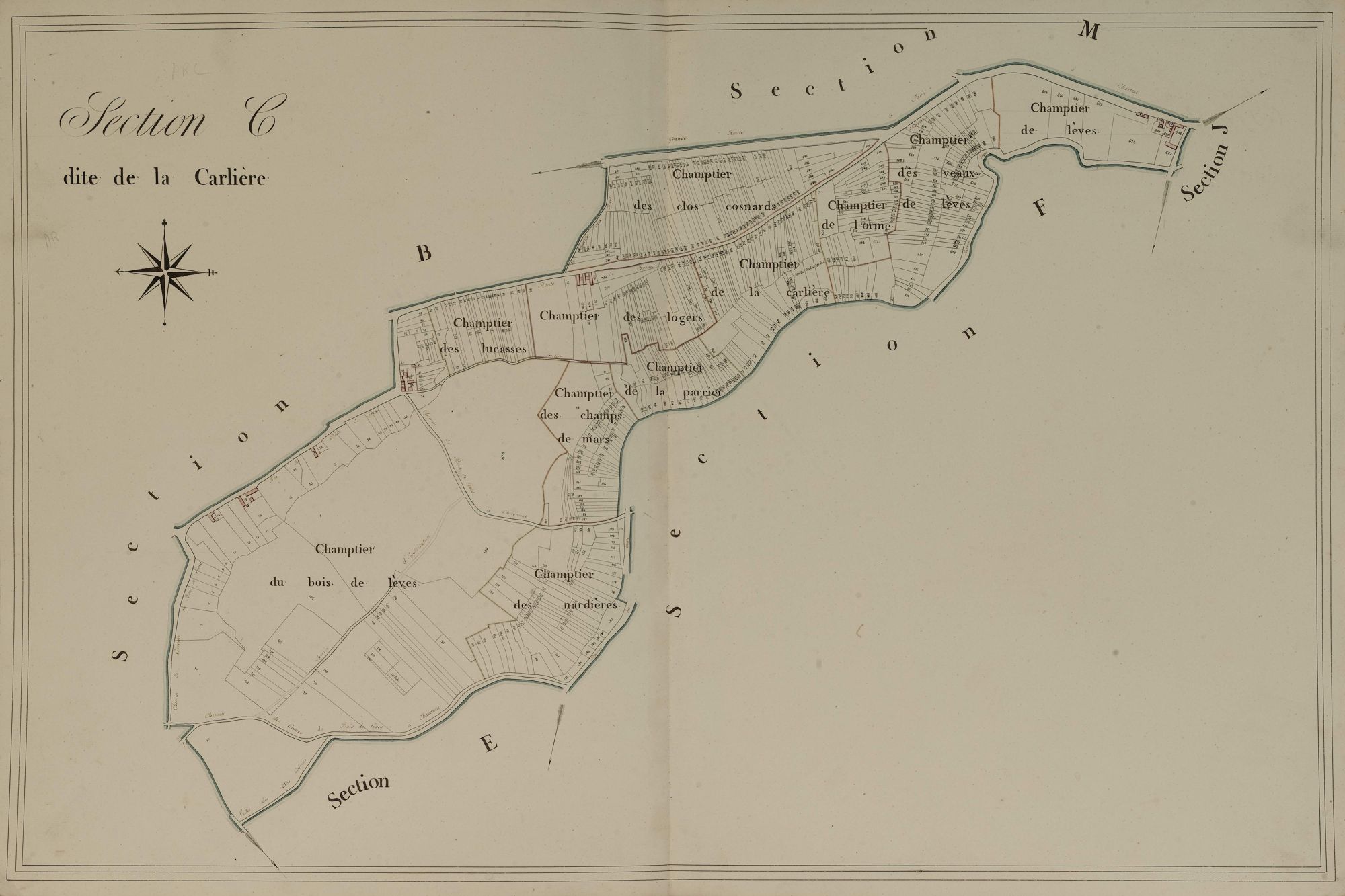 Section C, la Carlière, en une feuille.