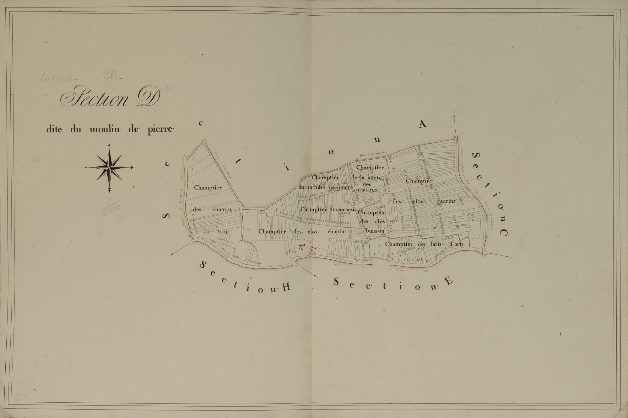 Section D, le Moulin de Pierre, en une feuille.