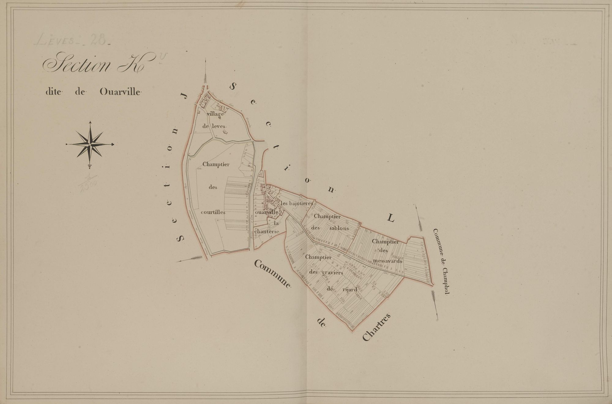 Section K, Ouarville, en une feuille.
