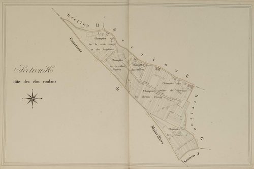 Section H, les Clos Roulans, en une feuille.