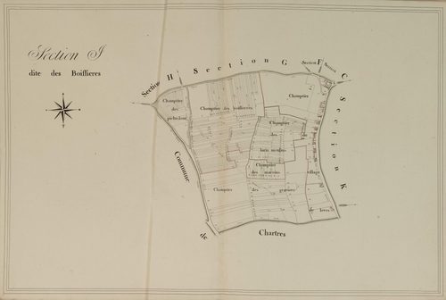 Section J, les Boissières, en une feuille.
