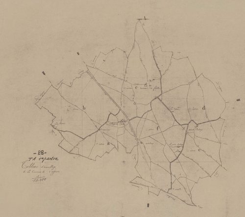 Tableau d'assemblage du plan parcellaire, 1ère partie.