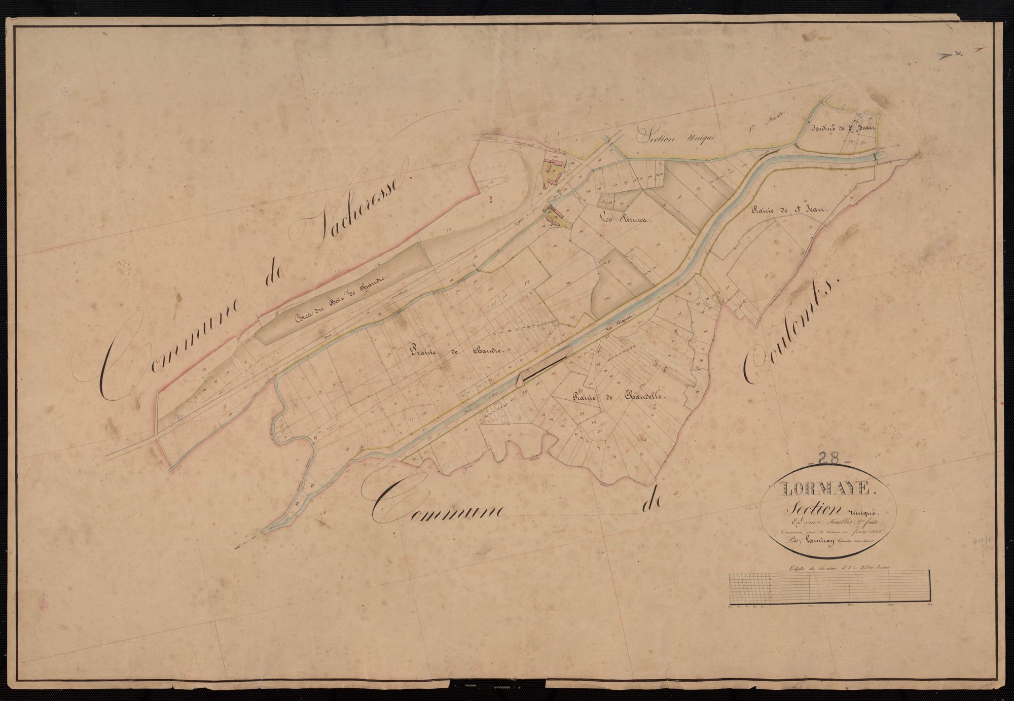 Section unique, feuille 2 / Terminé par Monsieur Lamiray, Géomètre secondaire.