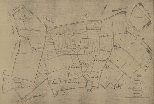 Section B, la Mulotière et la Glonnerie, en une feuille.