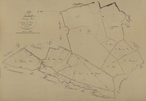 Section C, le Bourg et le Parc, feuille 1.