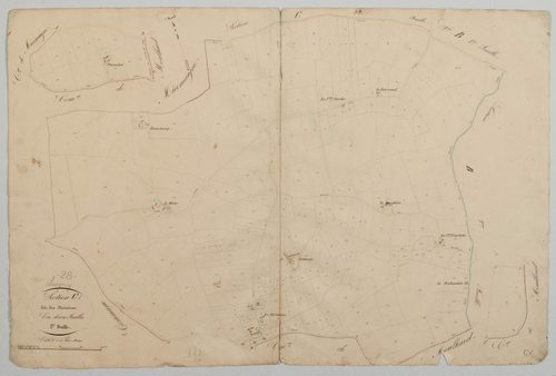 Section C, les Bévinières, feuille 1.