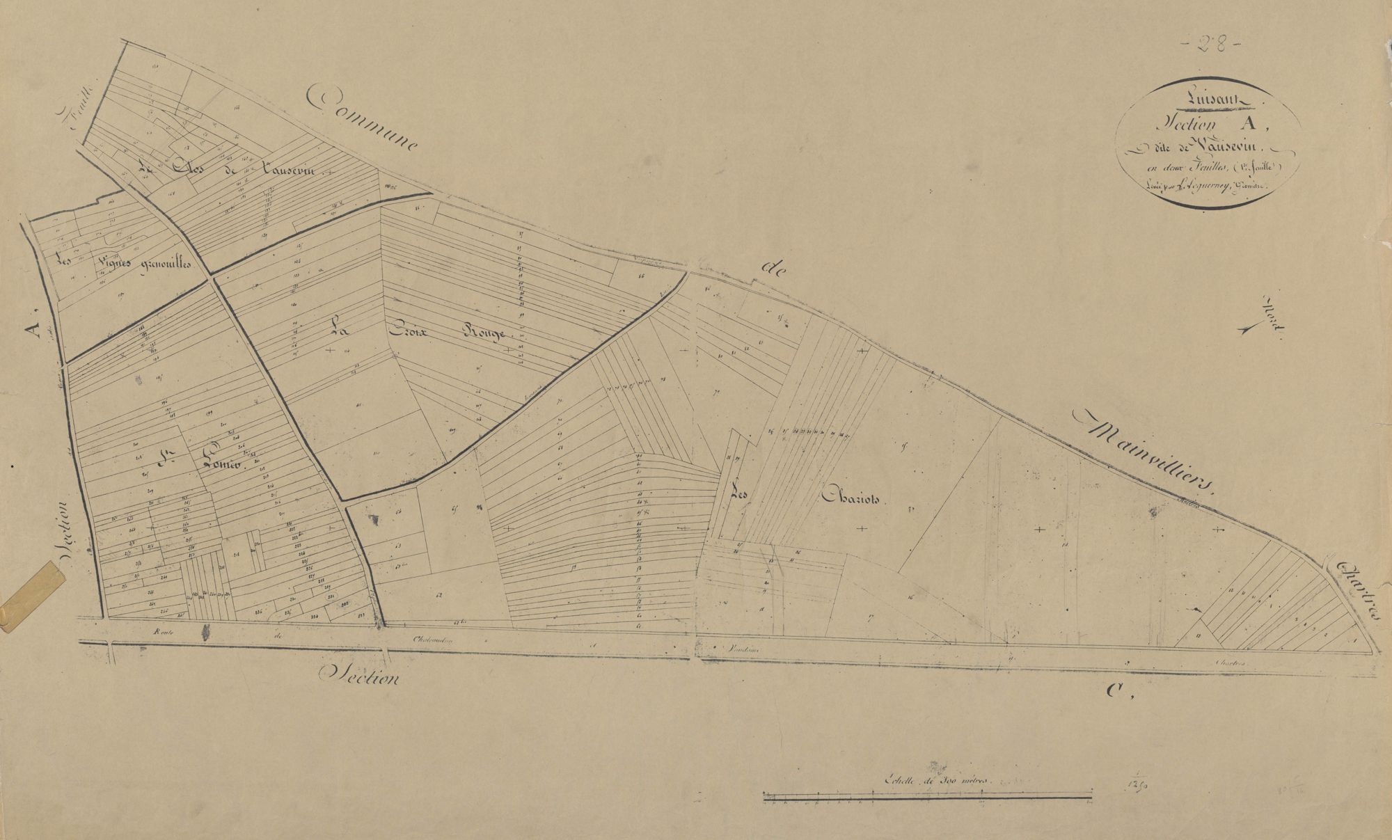 Section A, Vausevin, feuille 1.